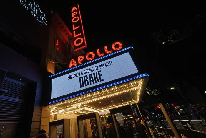 Drake performed at the Apollo Theater on Jan. 21. The NYPD was spotted recording concert-goers outside the venue.